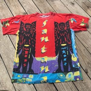 Vintage Santana double sided all over print shirt
